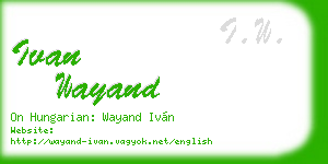 ivan wayand business card